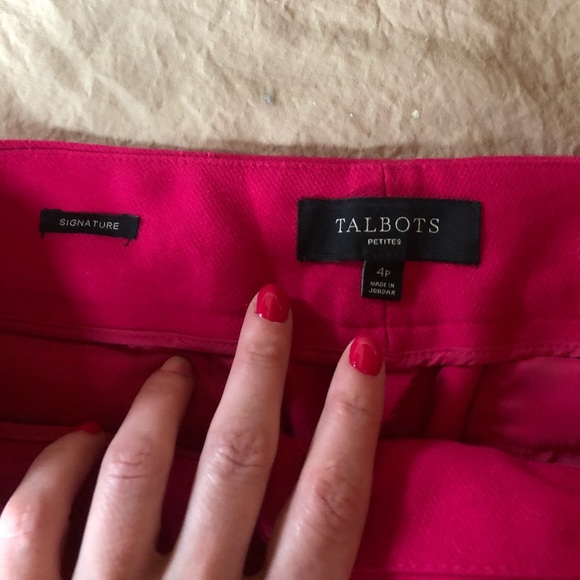 Pink Straight-Legged Ankle Pants - Picture 5 of 5